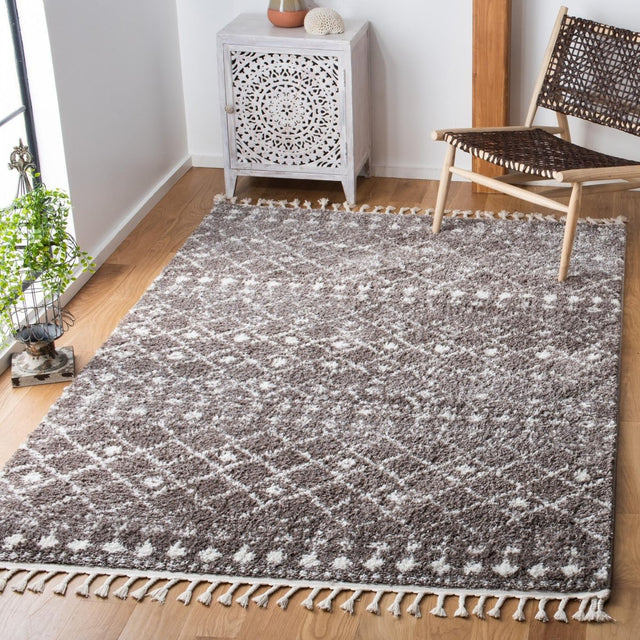 Safavieh Berber Fringe Shag Bfg519T Brown/Ivory Rugs.