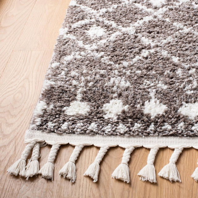 Safavieh Berber Fringe Shag Bfg519T Brown/Ivory Rugs.