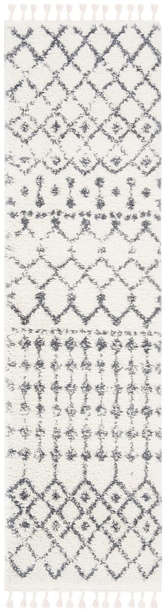 Safavieh Berber Fringe Shag Bfg540A Cream/Dark Grey Rug.