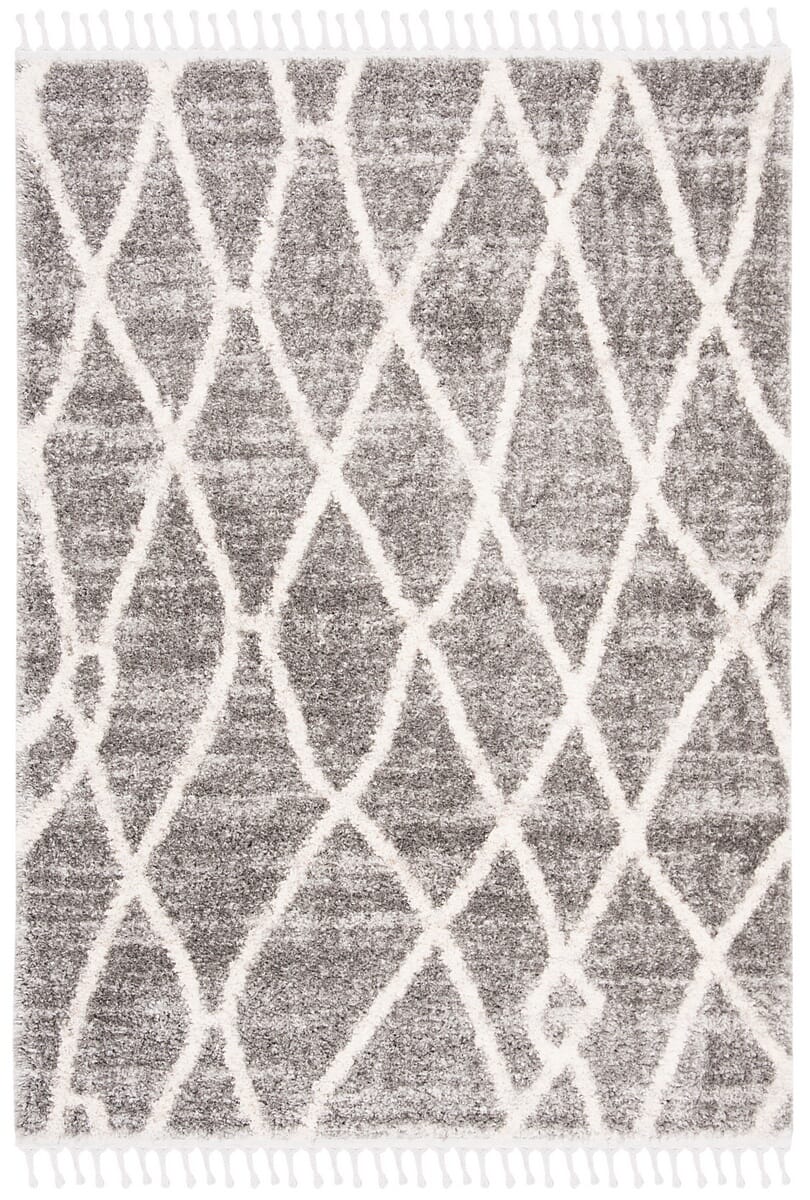 Safavieh Berber Fringe Shag Bfg628F Grey/Cream Rug.