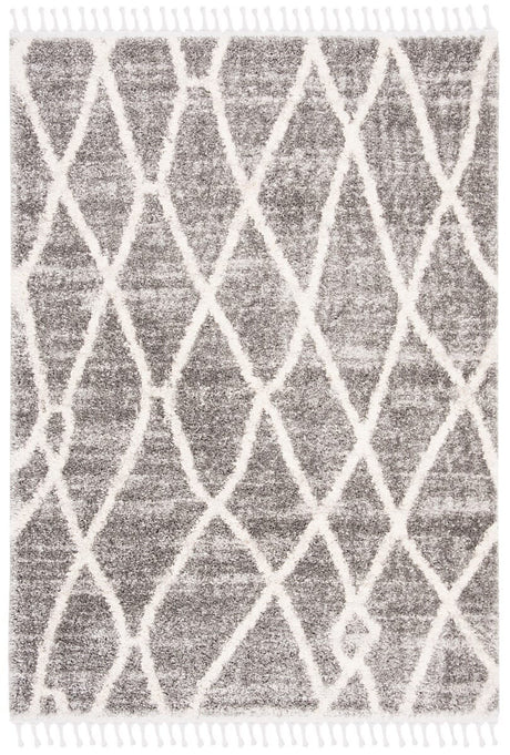 Safavieh Berber Fringe Shag Bfg628F Grey/Cream Rug.