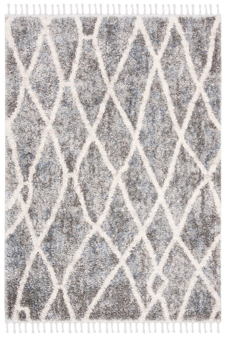 Safavieh Berber Fringe Shag Bfg628M Dark Grey/Cream Rug.