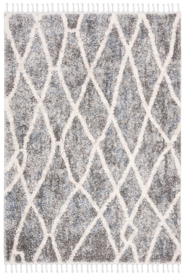 Safavieh Berber Fringe Shag Bfg628M Dark Grey/Cream Rug.