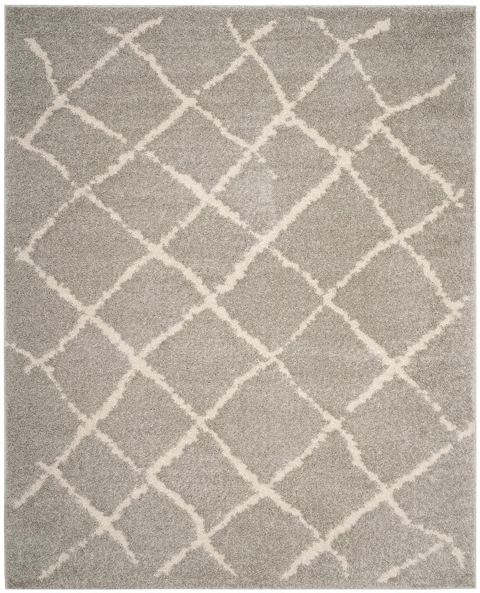 Safavieh Berber Shag Ber162B Light Grey/Cream Rug.