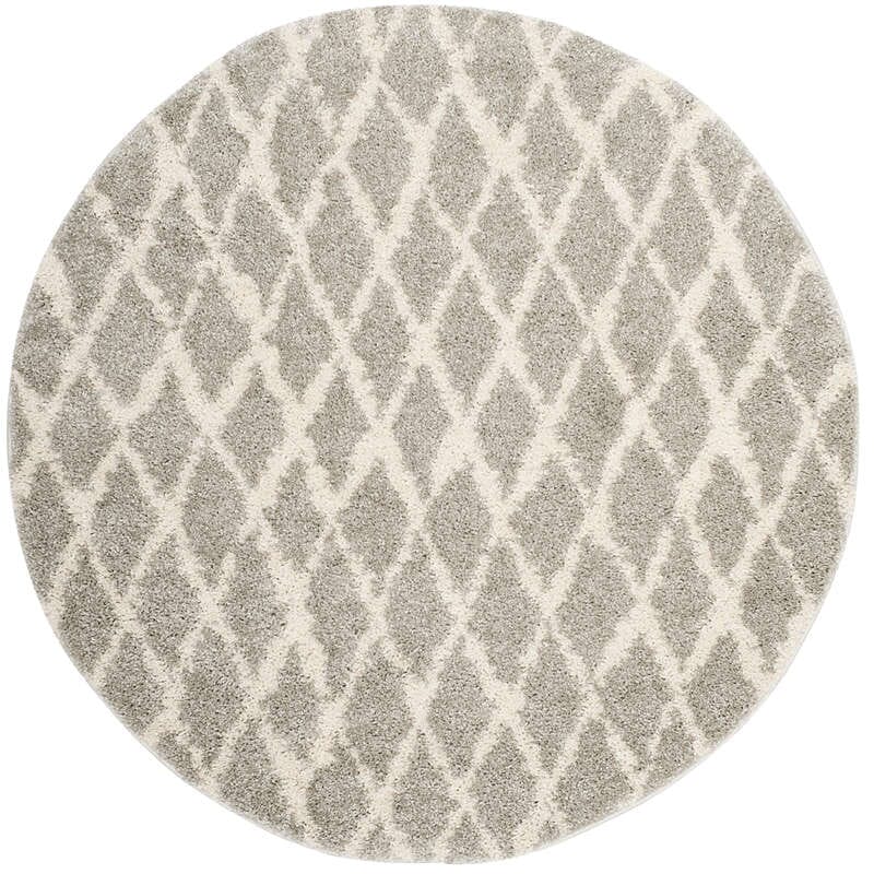 Safavieh Berber Shag Ber163B Light Grey/Cream Rug.