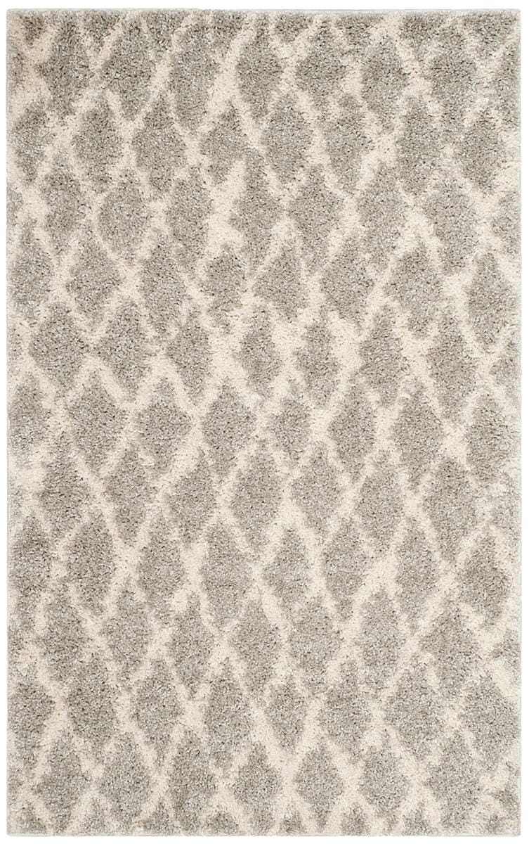 Safavieh Berber Shag Ber163B Light Grey/Cream Rug.