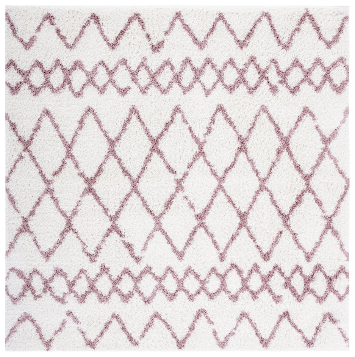 Safavieh Berber Shag Ber165A Ivory/Light Rose Rugs.