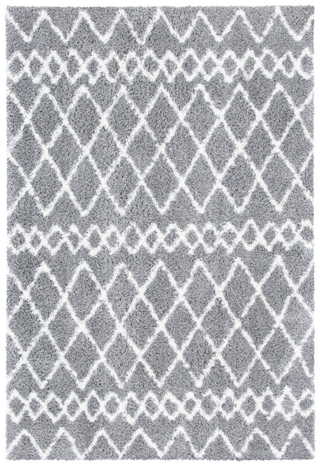 Safavieh Berber Shag Ber165B Light Grey/Cream Rug.