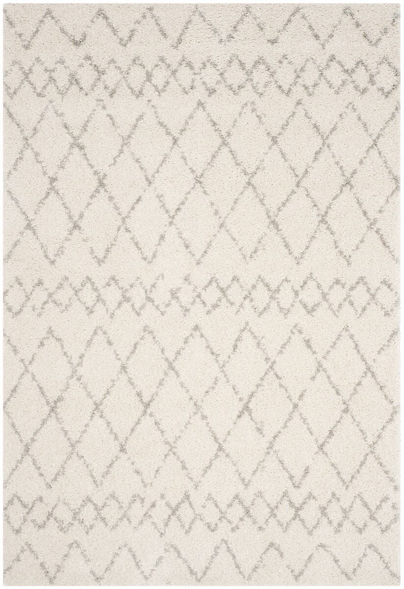 Safavieh Berber Shag Ber165C Cream/Light Grey Rug.