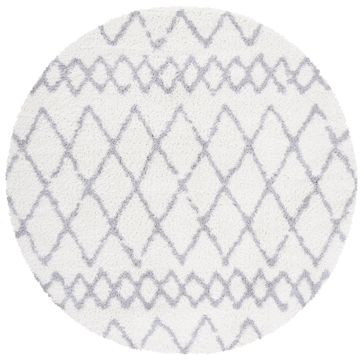 Safavieh Berber Shag Ber165F Ivory/Light Grey Rugs.