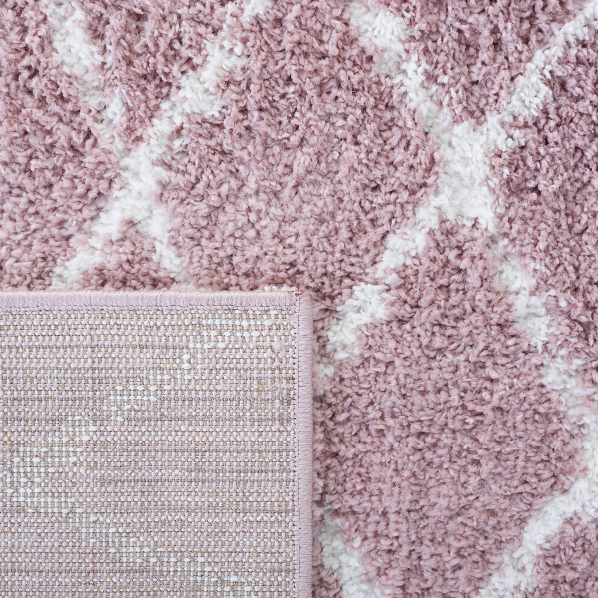 Safavieh Berber Shag Ber165U Light Rose/Ivory Rugs.