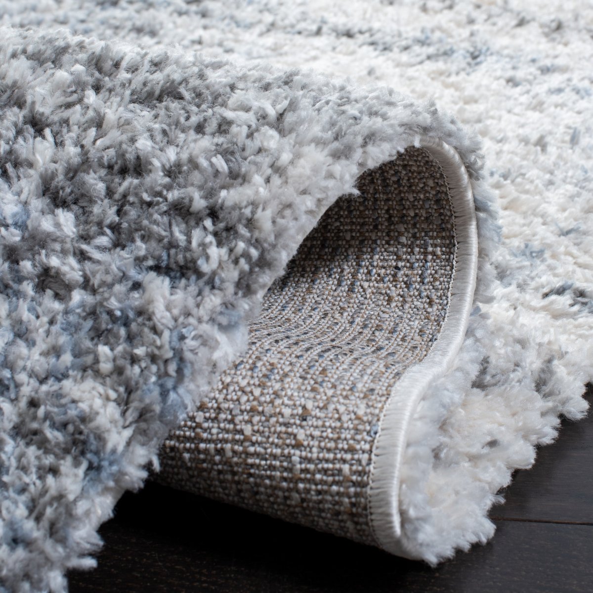 Safavieh Berber Shag Ber273A Ivory/Grey Rugs.