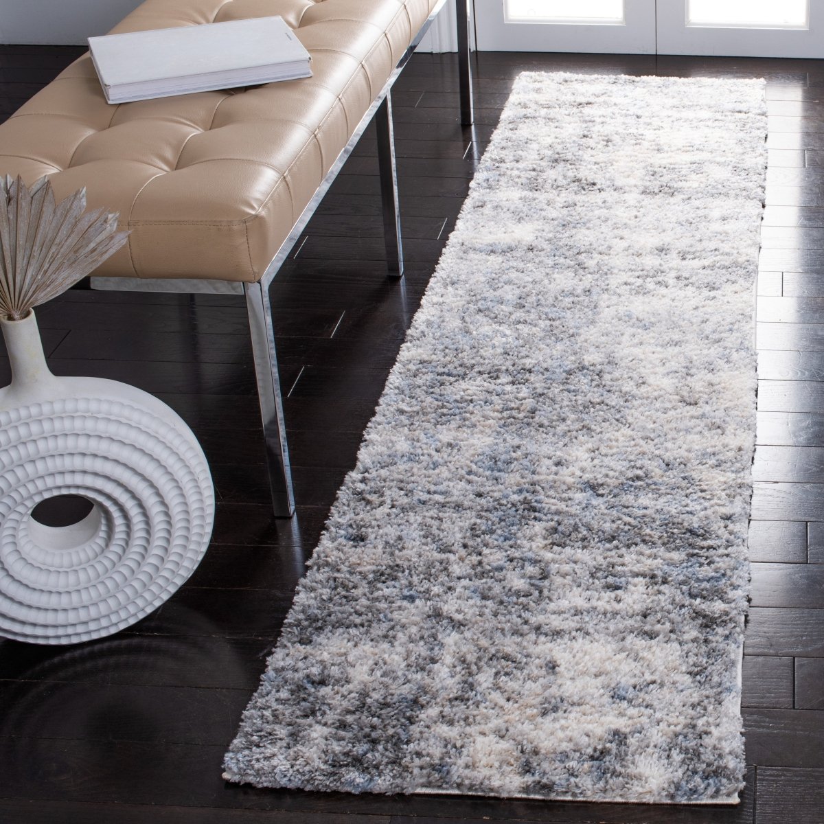 Safavieh Berber Shag Ber274A Ivory/Grey Rugs.