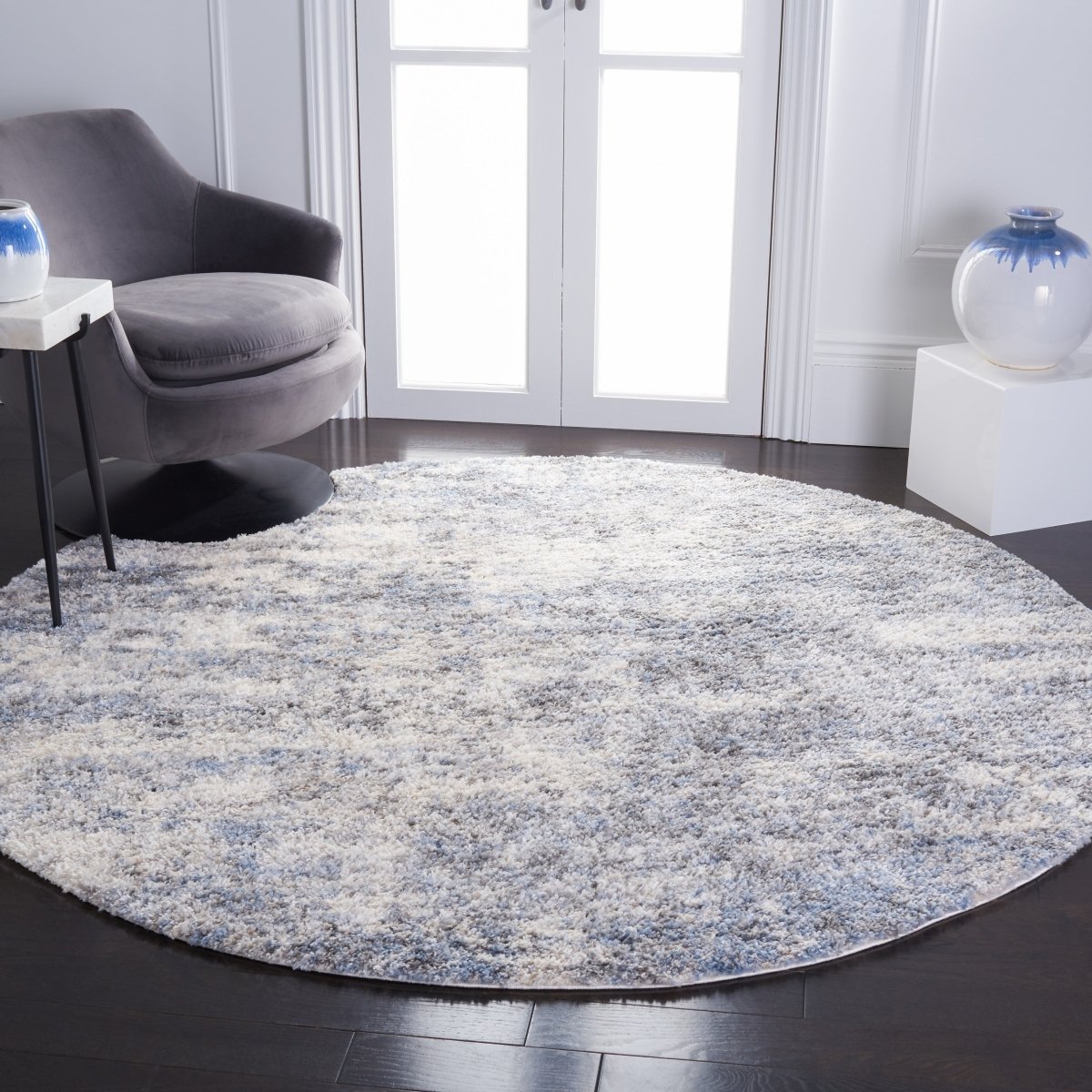 Safavieh Berber Shag Ber274A Ivory/Grey Rugs.