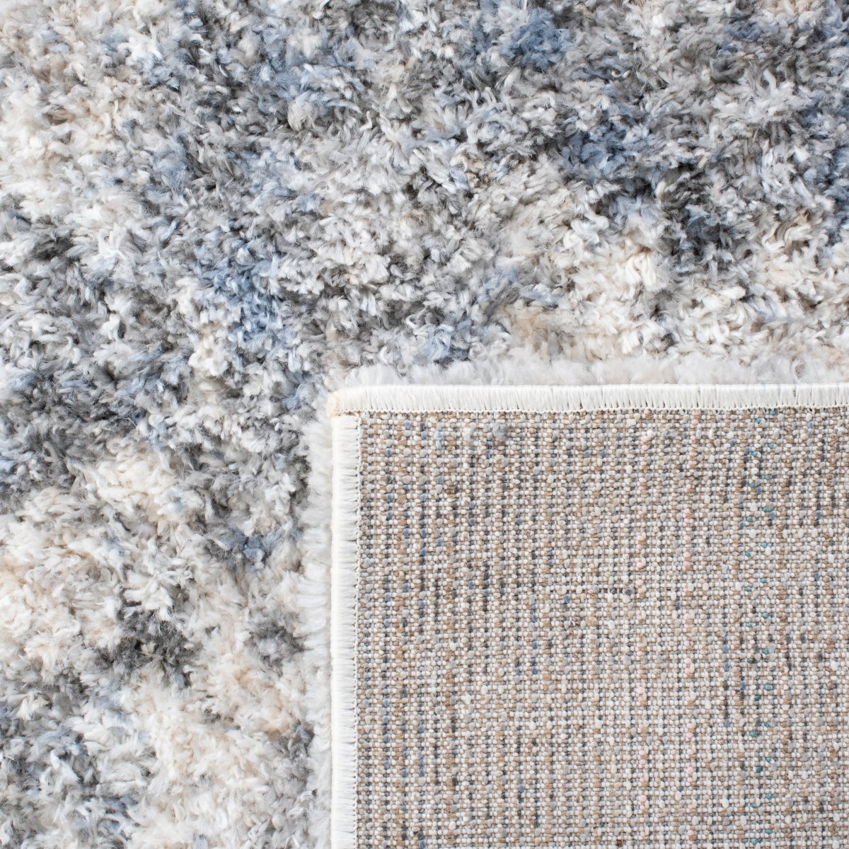 Safavieh Berber Shag Ber274A Ivory/Grey Rugs.