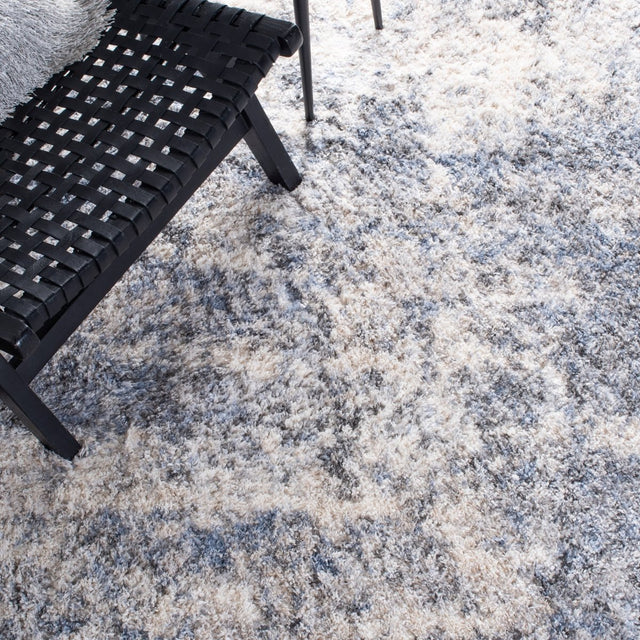 Safavieh Berber Shag Ber274B Ivory/Blue Rugs.