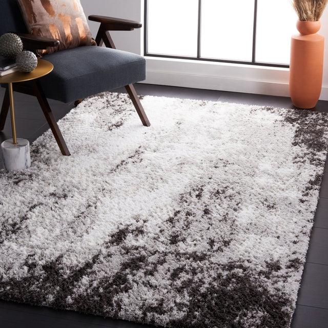 Safavieh Berber Shag Ber543F Grey/Dark Grey Rug.