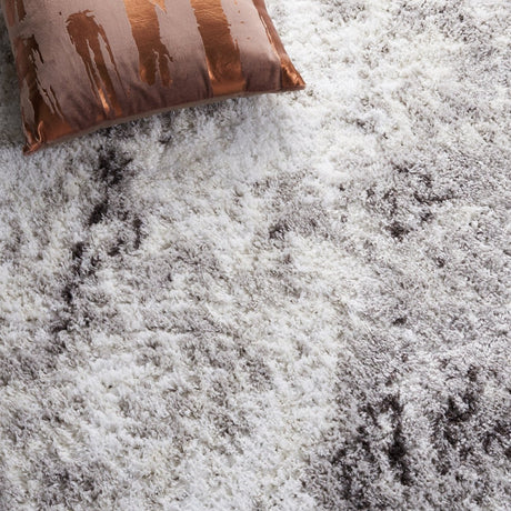 Safavieh Berber Shag Ber543F Grey/Dark Grey Rug.