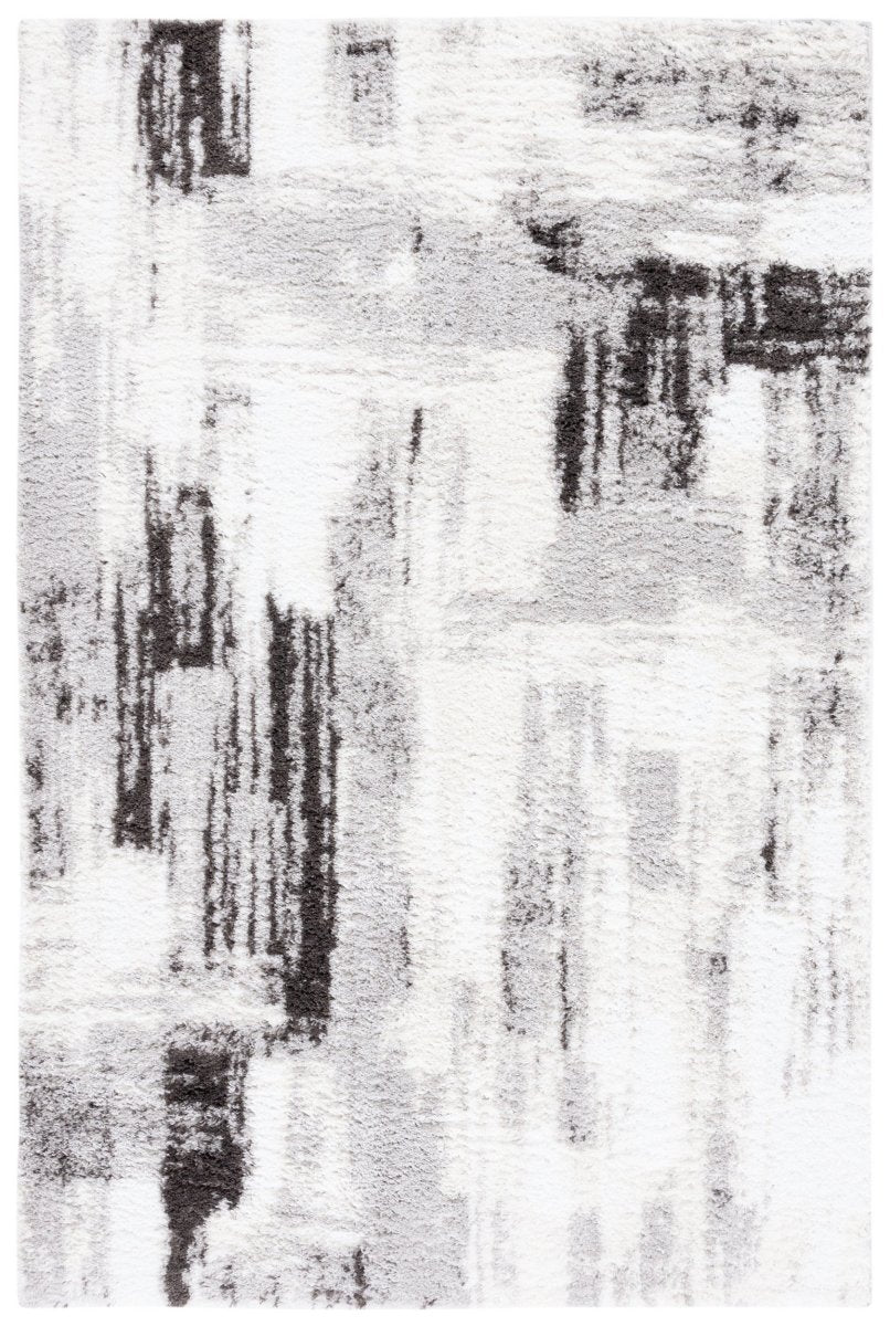 Safavieh Berber Shag Ber549F Grey/Dark Grey Rug.