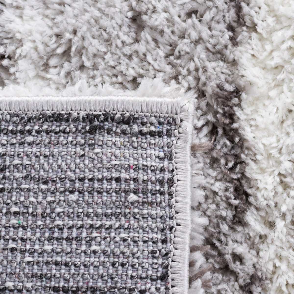 Safavieh Berber Shag Ber549F Grey/Dark Grey Rug.