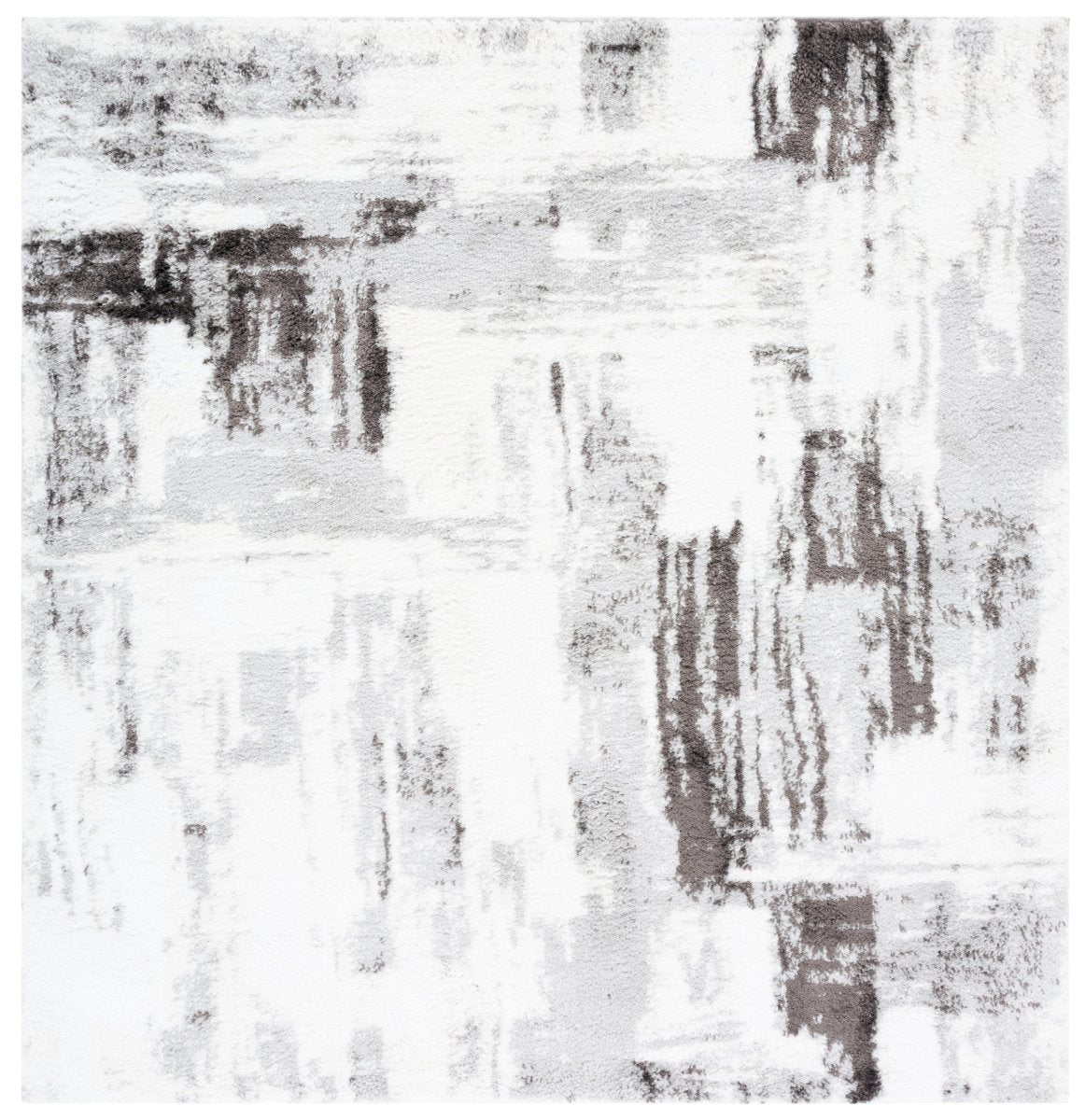 Safavieh Berber Shag Ber549F Grey/Dark Grey Rug.