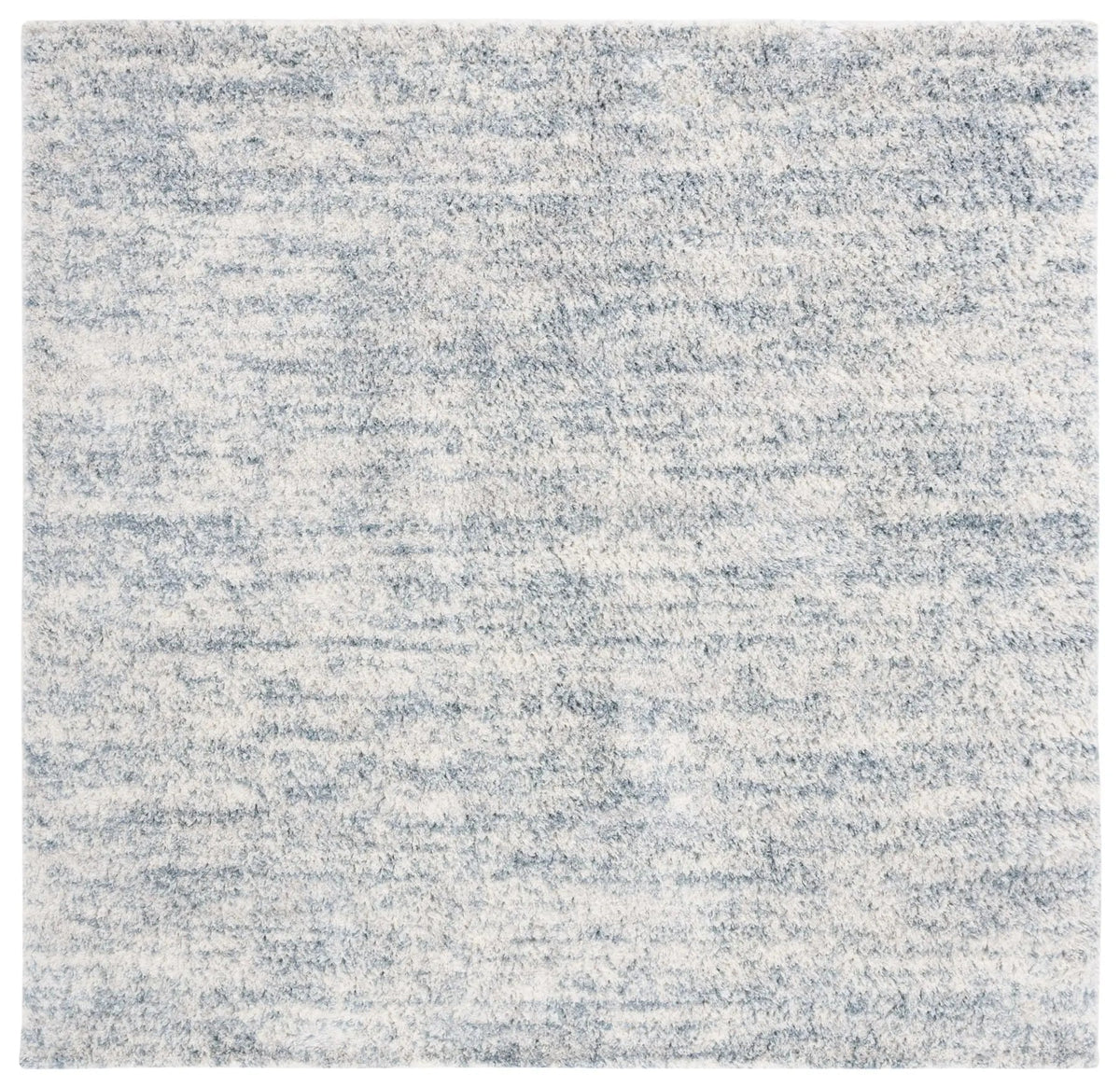 Safavieh Berber Shag 8'-0" x 8'-0" Rug in Ivory / Light Aqua