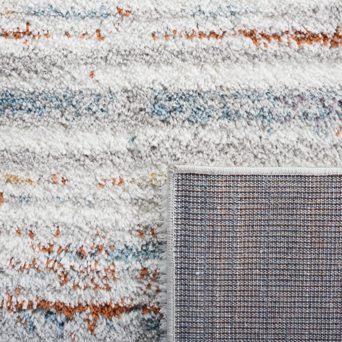 Safavieh Berber Shag Ber565A Blue Rust/Ivory Rug.