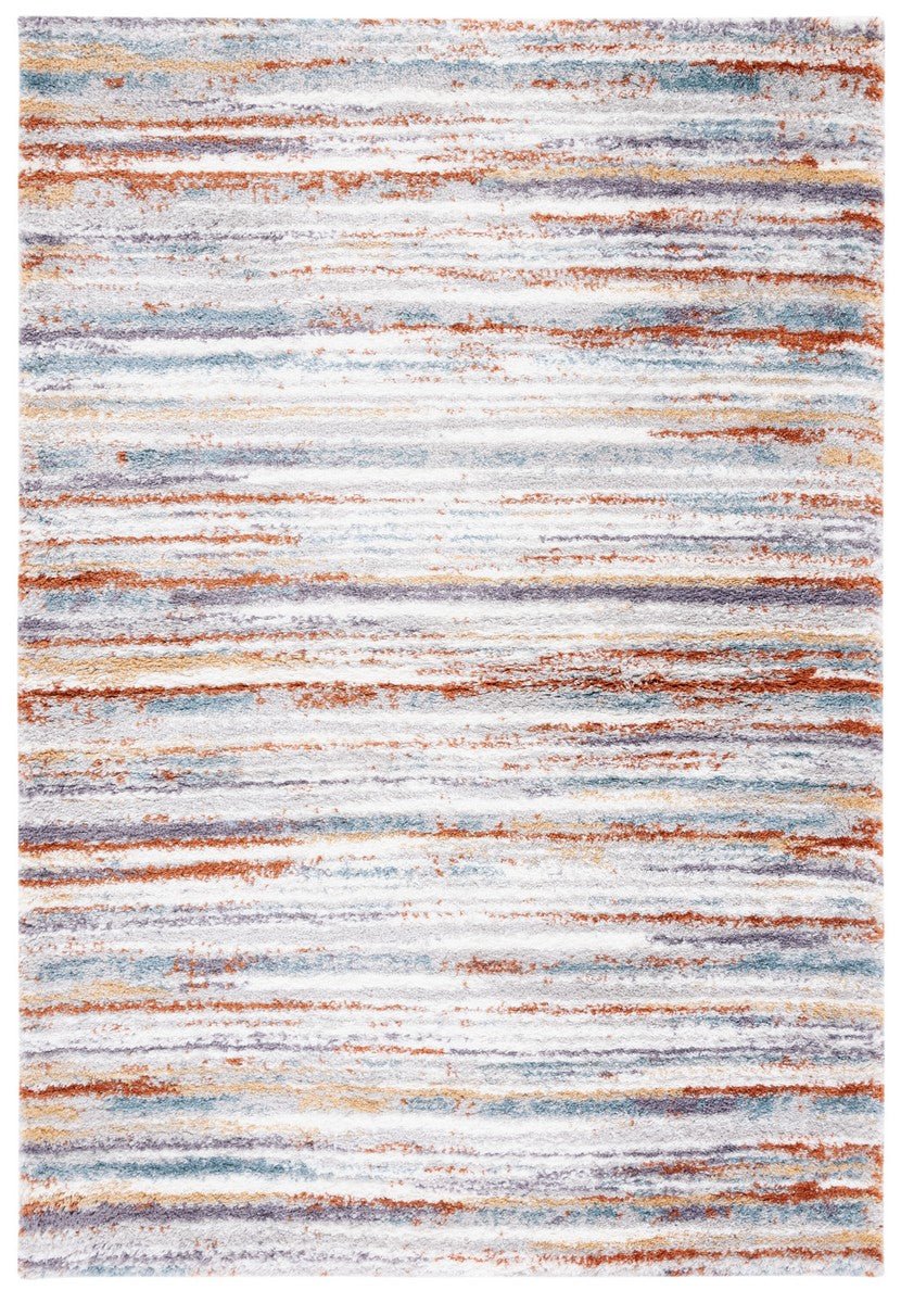 Safavieh Berber Shag Ber565A Blue Rust/Ivory Rug.