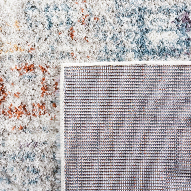 Safavieh Berber Shag Ber569A Blue Rust/Ivory Rug.