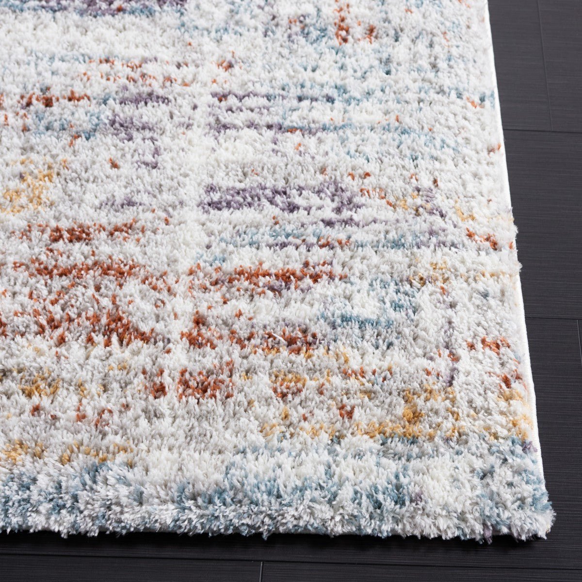 Safavieh Berber Shag Ber569A Blue Rust/Ivory Rug.