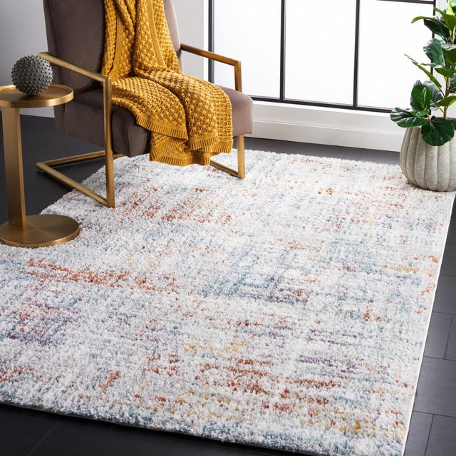 Safavieh Berber Shag Ber569A Blue Rust/Ivory Rug.