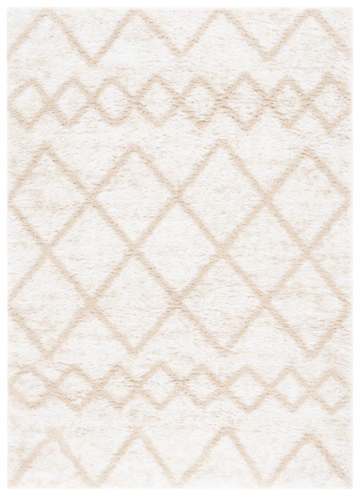 Safavieh Berber Shag 4'-5" x 6'-5" Rug in Ivory / Beige