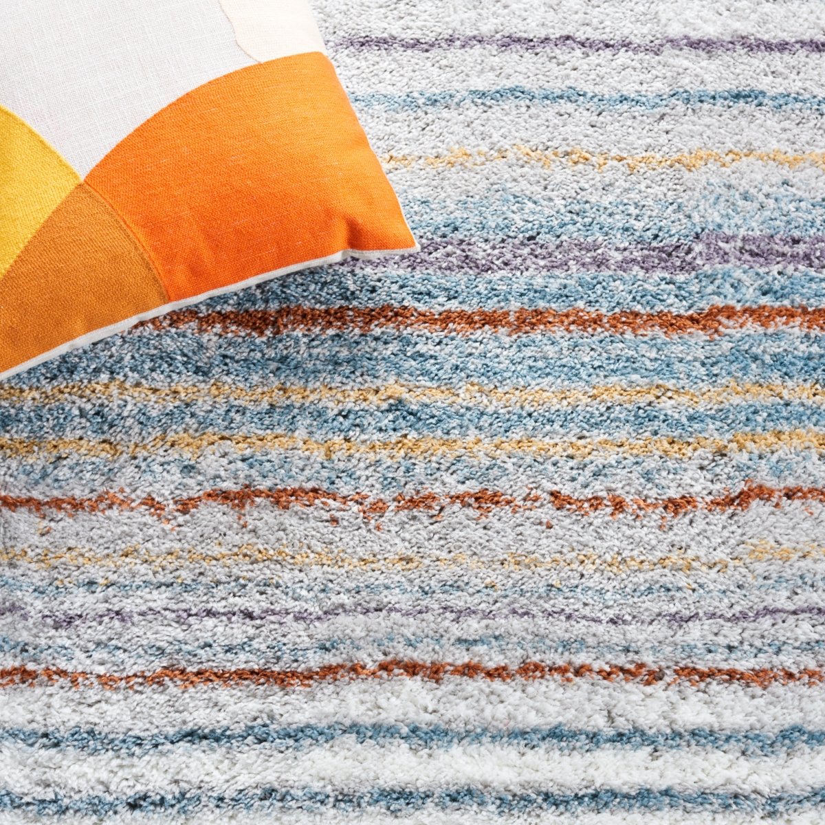 Safavieh Berber Shag Ber587A Blue Rust/Ivory Rug.