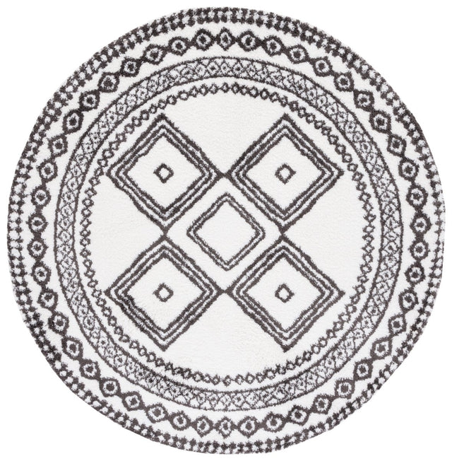 Safavieh Berber Shag Ber591A Ivory/Dark Grey Rug.