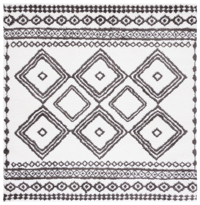 Safavieh Berber Shag Ber591A Ivory/Dark Grey Rug.