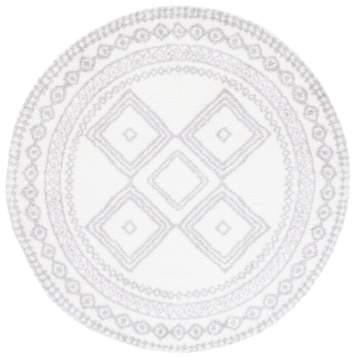 Safavieh Berber Shag Ber591B Ivory/Grey Rug.