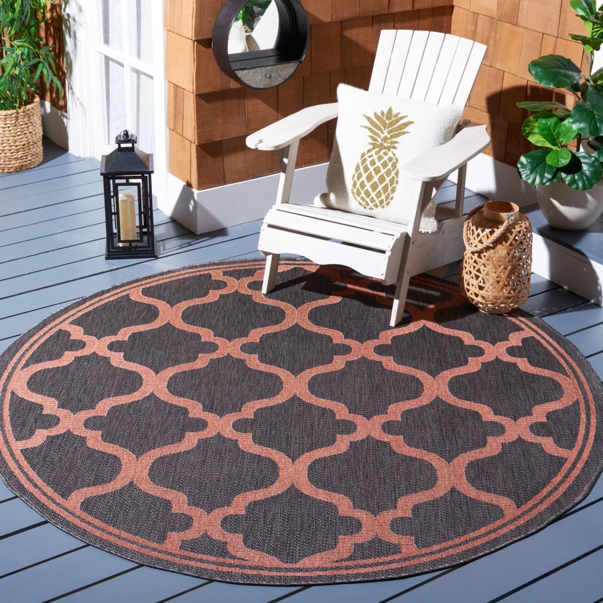 Safavieh Bermuda Bmu810H Charcoal/Rust Rug.