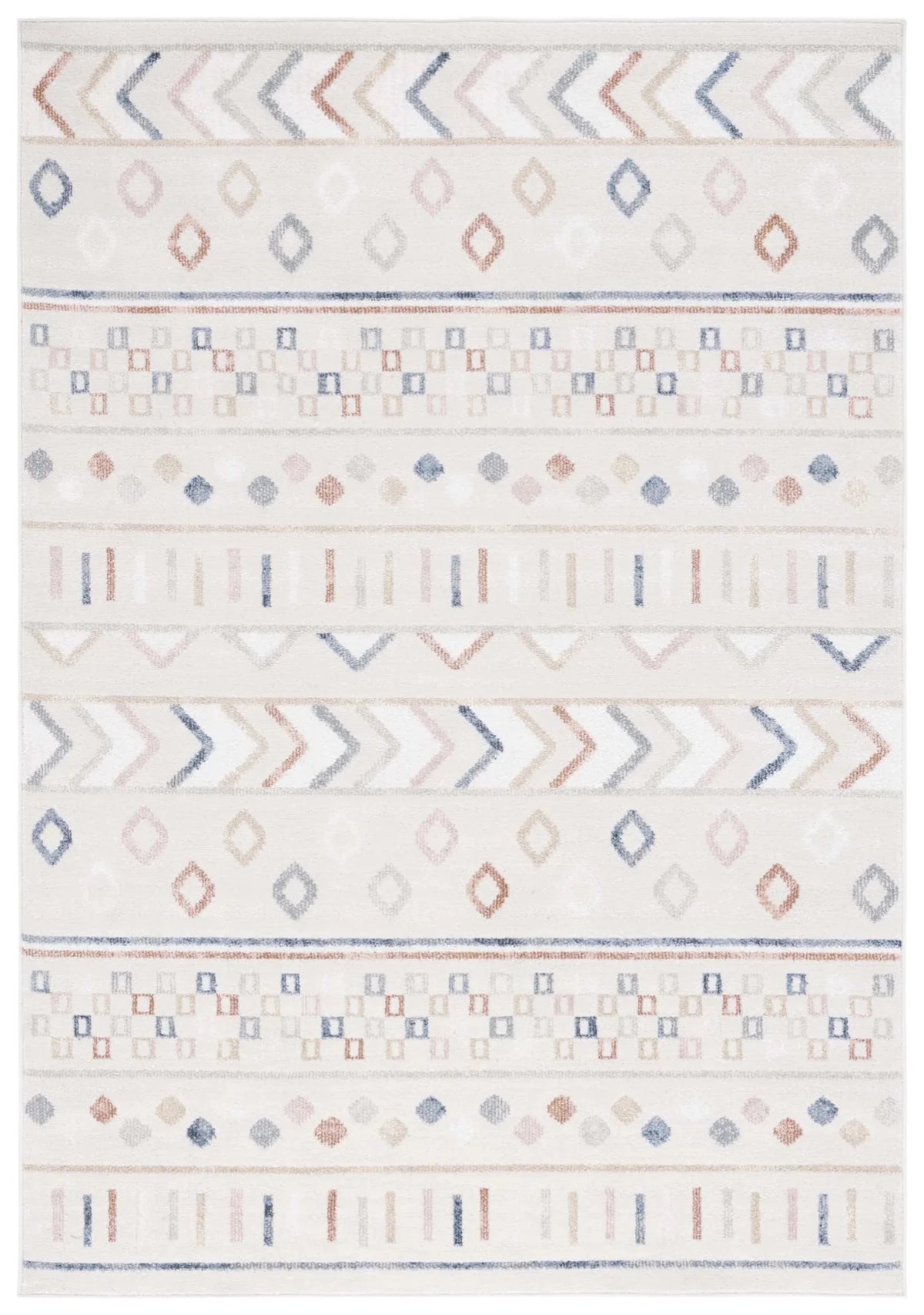 Safavieh Blair Washable 4'-0" x 6'-0" Rug in Beige / Multi