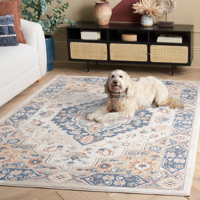 Safavieh Blair Washable Blr240A Ivory/Blue Rug.
