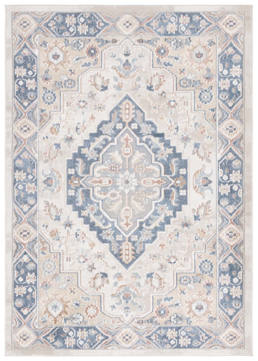 Safavieh Blair Washable Blr240A Ivory/Blue Rug.