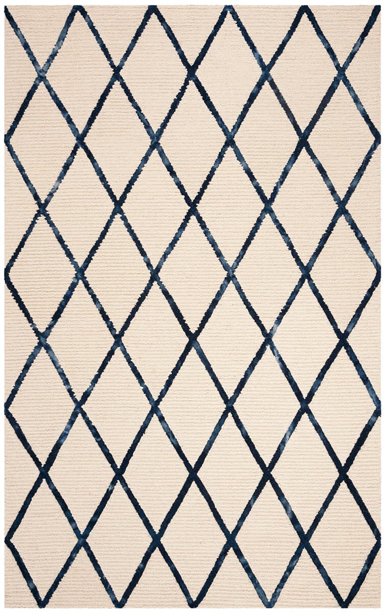Safavieh Blossom Blm102N Ivory / Navy Rugs.