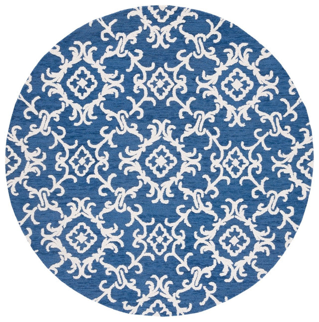 Safavieh Blossom Blm104N Navy/Ivory Rug.