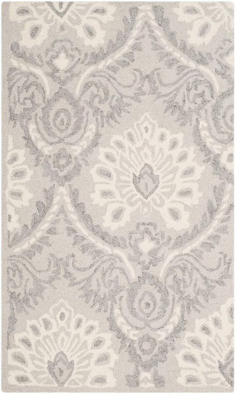 Safavieh Blossom Blm106A Light Grey / Ivory Rugs.