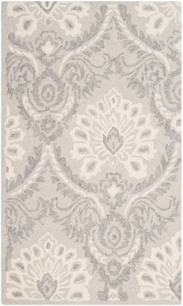 Safavieh Blossom Blm106A Light Grey / Ivory Rugs.