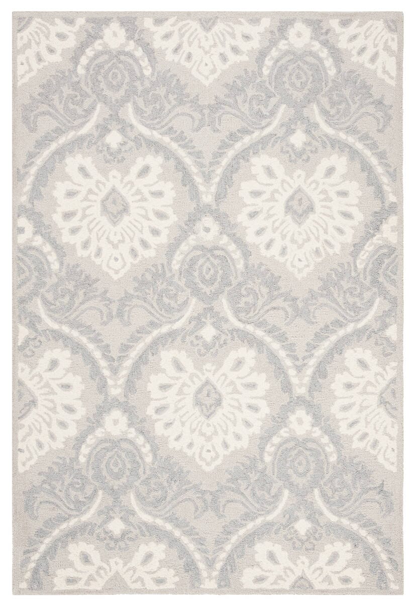 Safavieh Blossom Blm106A Light Grey / Ivory Rugs.