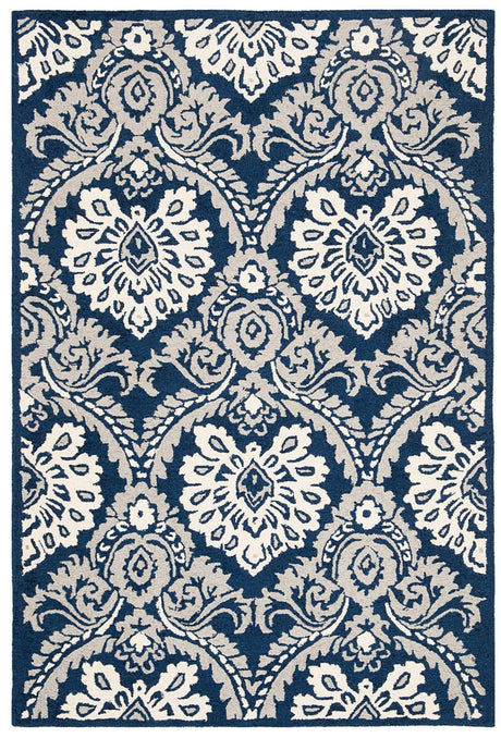 Safavieh Blossom Blm106B Navy / Ivory Rugs.