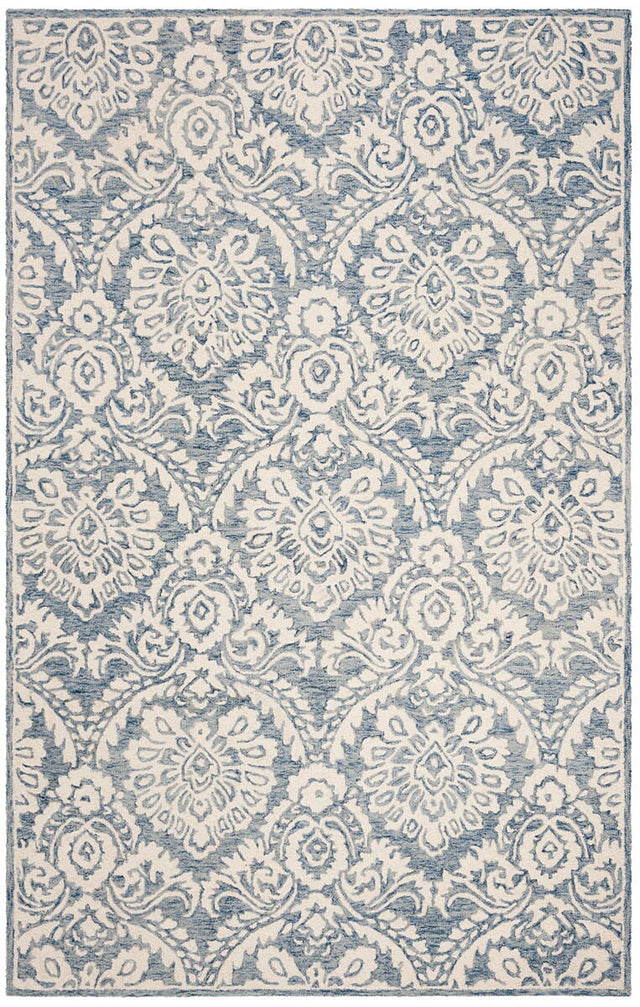 Safavieh Blossom Blm106M Blue / Ivory Rugs.