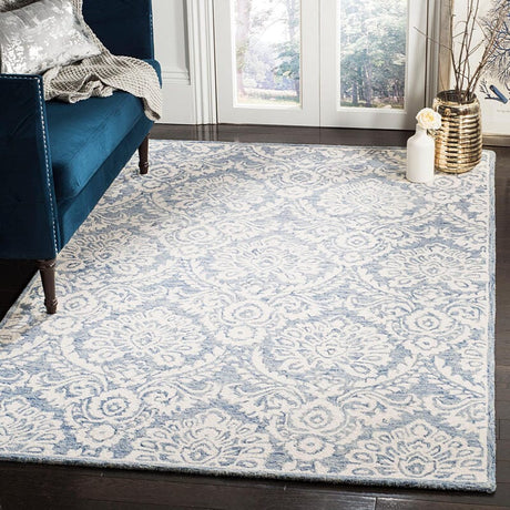 Safavieh Blossom Blm106M Blue / Ivory Rugs.