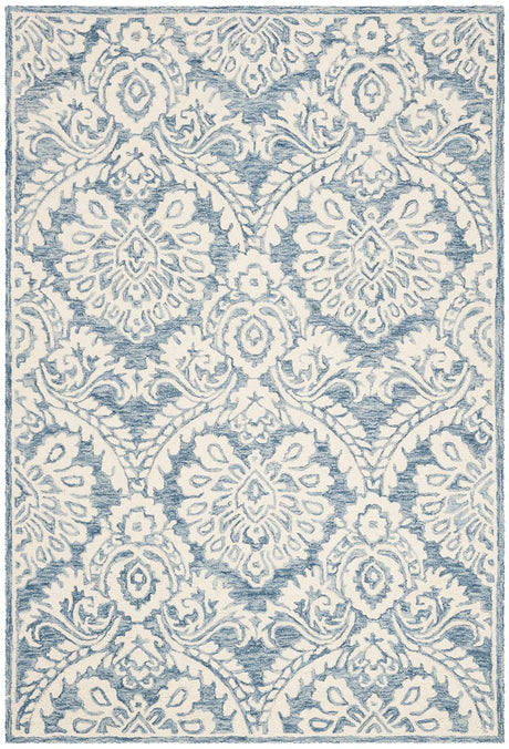 Safavieh Blossom Blm106M Blue / Ivory Rugs.