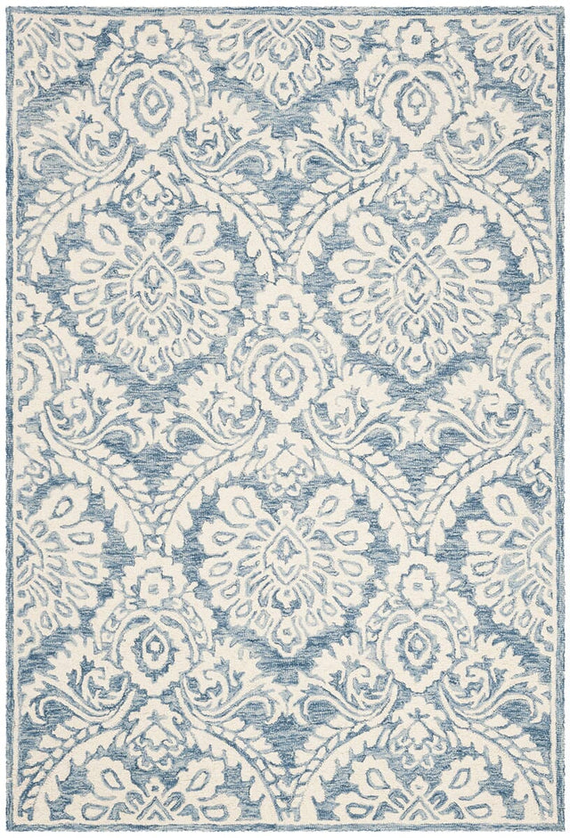 Safavieh Blossom Blm106M Blue / Ivory Rugs.